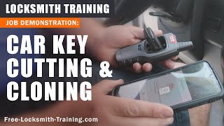 Vehicle Key Duplication amp Cloning  How to Cut and Program a Car Key  FreeLocksmithTrainingcom [upl. by Keating]