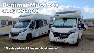 quotDark side of the motorhomequot  Benimar Mileo 263  2023 vs 2018 [upl. by Araldo]