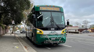 ⁴ᴷ⁶⁰ FULL ROUTE AC Transit 2022 MCI D45 CRT LE 6306 on Route V [upl. by Piks]