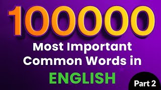 100000 Most Important Common Words in English  Part 2  betterlearning [upl. by Anahtor]