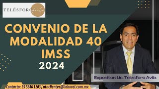 Beneficios de la Modalidad 40 IMSS 2024 [upl. by Anatola]