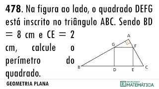 C13 SEMELHANÇA DE TRIÂNGULOS E POTÊNCIA DE PONTO 478 [upl. by Assirrac]