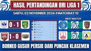 UPDATE  HASIL PERTANDINGAN BRI LIGA 1  03 NOVEMBER 2024 MATCHDAY 10 liga1 briliga1 liga12024 [upl. by Araf]