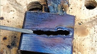 how to weld burns in metal 15mm weldingforbeginners gaps stickwelding [upl. by Marsha]