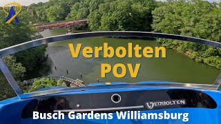 Verbolten Roller Coaster POV at Busch Gardens Williamsburg [upl. by Yrrej]