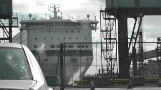 Driving On Board Brittany Ferries MV Armorique Plymouth Devon England 13th October 2012 [upl. by Mcbride]