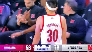 Keisei Tominaga Highlights Nebraska Husker Basketball vs Indiana Hoosiers 1324 Japan huskers [upl. by Peckham]