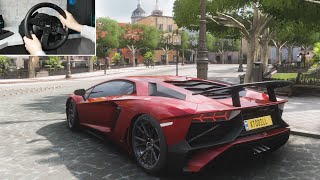 1500HP Twin Turbo Lamborghini Aventador Superveloce  Forza Horizon 5  Thrustmaster T300RS [upl. by Razaele]