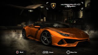 nfs most wanted  Lamborghini Huracan EVO Spyder Mod Gameplay 1080p HD [upl. by Appolonia]