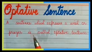 What are Optative sentence with example  Definition of optative sentence [upl. by Gierk475]