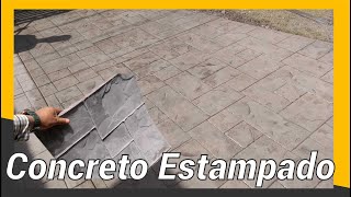 como hacer piso de concreto estampado paso a paso [upl. by Sand544]