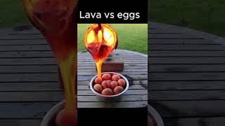 Lava vs eggs amazingfacts experiment funny [upl. by Nosduh]