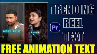 Highlight Text in Premiere Pro  Trending Reels Text Editing  Text Animation Premiere Pro [upl. by Yznyl160]