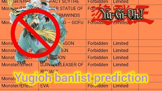 JULYAUGUST 2024 YUGIOH BANLIST PREDICTION [upl. by Latrice]