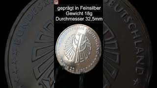 EINMALIG Deutschlands ERSTE 25 Euro Münze  25 Jahre Deutsche Einheit 2015  shorts [upl. by Brocky]