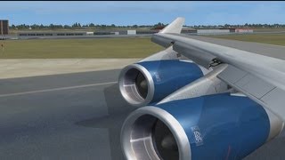 FSX Acceleration HD DX10  London Heathrow  British Airways Boeing 747400 RR Take off [upl. by Yatnuahc219]