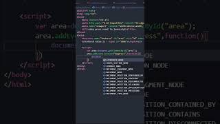 JavaScript keypress event using using eventlisterner [upl. by Aitercul585]