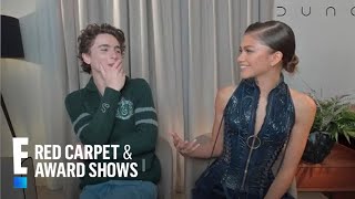 Zendaya amp Timothée Chalamet on Being quotFriends for Lifequot  E Red Carpet amp Award Shows [upl. by Ilegna778]