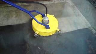 Concrete Cleaning with Flat Surface Cleaner  18quot WhirlAWay [upl. by Aical]