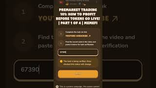 Premarket Trading 101 How to Profit Before Tokens Go Live  Part 1 of 4  MemeFi [upl. by Afrikah860]