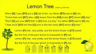 Lemon Tree Ukulele Play Along easy beginner chords [upl. by Rizzi]