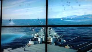 HD Video of USS Iowa During Sea Battle [upl. by Neelik92]