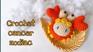 Crochet cancer zodiac Keychain  Hướng dẫn móc khoá cung cự giải [upl. by Eirret788]