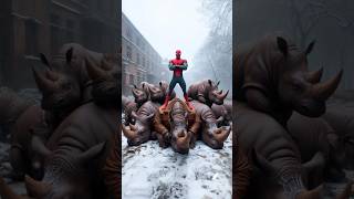 SpiderMan and Superman vs Witch fight battle spiderman superman animals wolverine [upl. by Abehsat770]