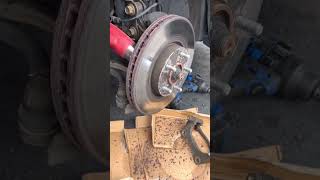 One of many ways to remove a brake rotor👊🏻🔨 mechanic repair brake car 4x4 diy reels shorts [upl. by Irrej4]