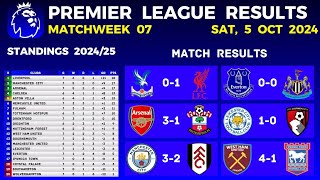 PREMIER LEAGUE RESULTS TODAY  Matchweek 7  EPL Table Standings Today  Premier League Table 2425 [upl. by Fruma186]