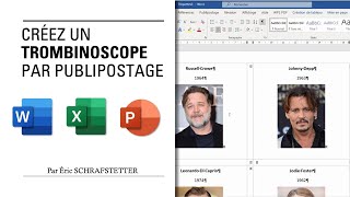 6  Word  Créez un trombinoscope par publipostage [upl. by Sidnal]