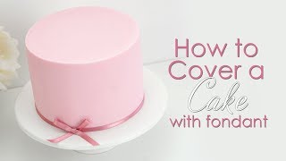 How to Prepare amp Cover a Cake with Icing  Fondant [upl. by Shanda]