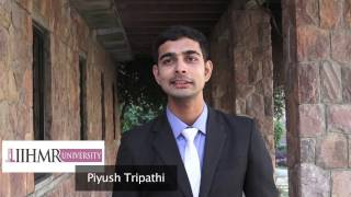 Piyush Tripathi  MBA Pharmaceutical Management Alumni IIHMR University [upl. by Artenal]