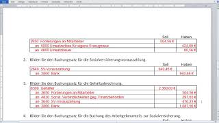 Buchungen im Personalbereich Sachwertbezüge 5 [upl. by Ramas844]