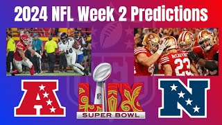 NFL 2024 Week 2 Game Predictions  NFL Predictions [upl. by Emlyn]