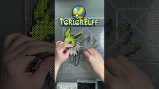 135 Shiny Jolteon  Pokémon Perler Bead Timelapse [upl. by Esorbma]