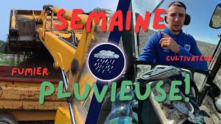 Semaine Pluvieuse à la Ferme  Chargement de Fumier et Travail du Sol farming [upl. by Rebmik914]