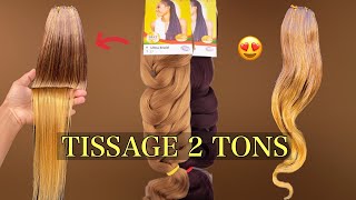 DIY COMMENT FAIRE UN TISSAGE DEUX TONS AVEC DES MÈCHES XPRESSION [upl. by Nodle]