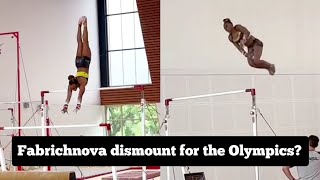 Rebeca Andrade 🇧🇷 Exclusive PreOlympic Training in France 🇫🇷  Fabrichnova dismount is back [upl. by Sloane]