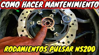 COMO HACER MANTENIMIENTO RODAMIENTOS de Pulsar ns200 [upl. by Malsi]