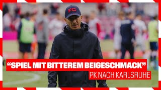 quotTrotz Effizienz zu viele Chancen fürn Gegnerquot  Pressekonferenz  Karlsruher SC – 1 FC Köln 44 [upl. by Haisej193]