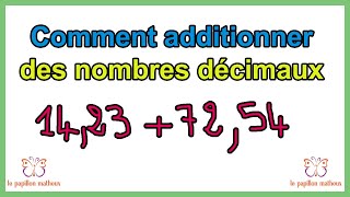 Comment additionner des nombres décimaux CM1  CM2 [upl. by Cherrita308]