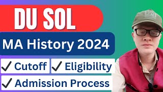 SOL MA History Admission 2024 Full Detail  SOL MA history Admission Process 2024 [upl. by Ailecnarf312]