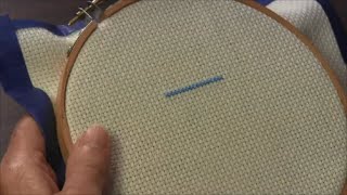 Cross Stitch  How to Cross Stitch A Row [upl. by Akinuahs]