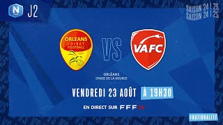 J2 I US Orléans vs Valenciennes FC en replay Arrêté I National FFF 20242025 [upl. by Edva]