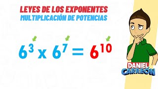 Leyes de los exponentes MULTIPLICACIÓN DE POTENCIAS Super fácil  Para principiantes [upl. by Booker]