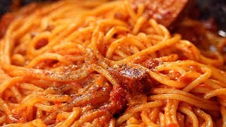 Original Italian Spaghetti Amatriciana  How Tasty Channel [upl. by Gearhart]