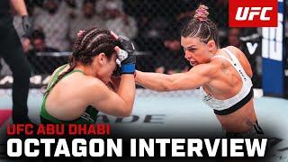 Mackenzie Dern Octagon Interview  UFC Abu Dhabi [upl. by Eyt]