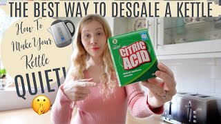 HOW TO DESCALE A KETTLE USING CITRIC ACID  How To Make A Kettle QUIET With Citric Acid SO EASY [upl. by Hasty]