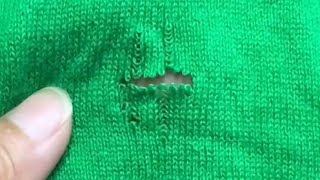 How to repair a large hole in a knitted sweater [upl. by Annaihr]